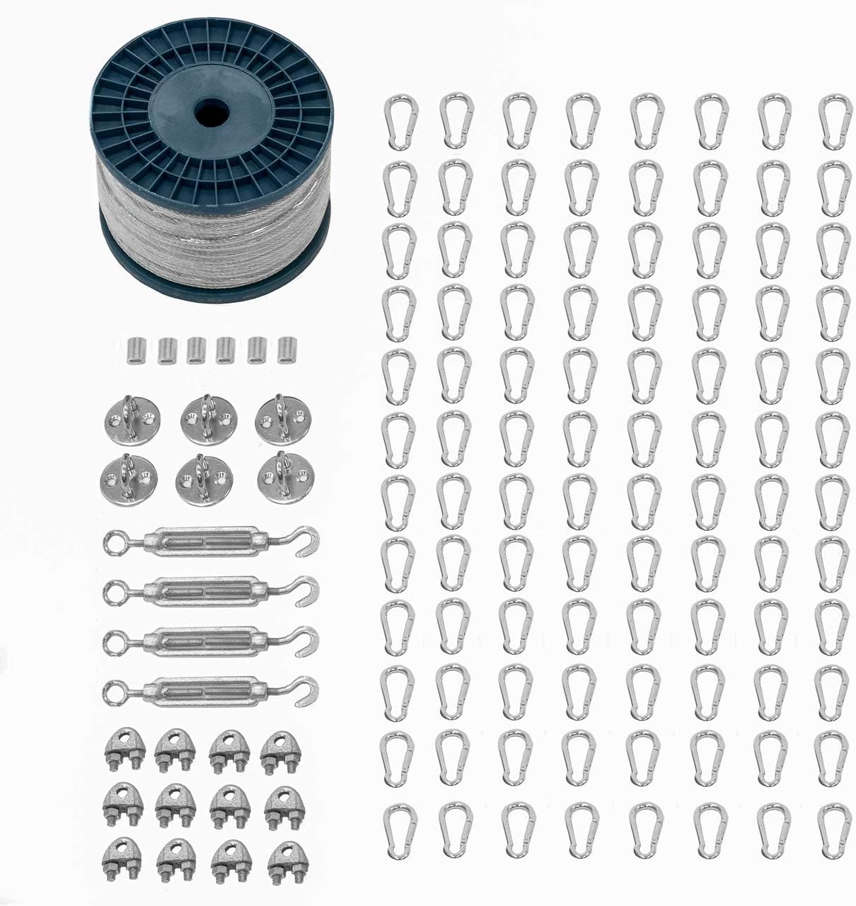 FORTRESS Batting Cage Netting Wire Tension Kit [35ft, 55ft & 70ft Batting Cages] | Durable Premium Heavy Duty Net Hanging Kits | Perfect for Baseball & Softball Batting Cages & Hitting Tunnels