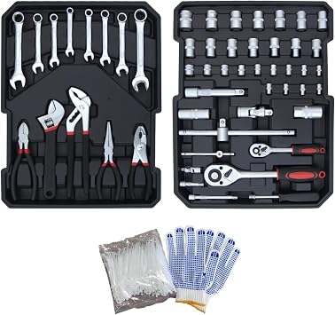 Hantinstom 678PCS Complete Home Tool Set Versatile Rolling Tool Kit for Professional Repair and Maintenance - Heavy and Duty Portable Tool Box with Wheels