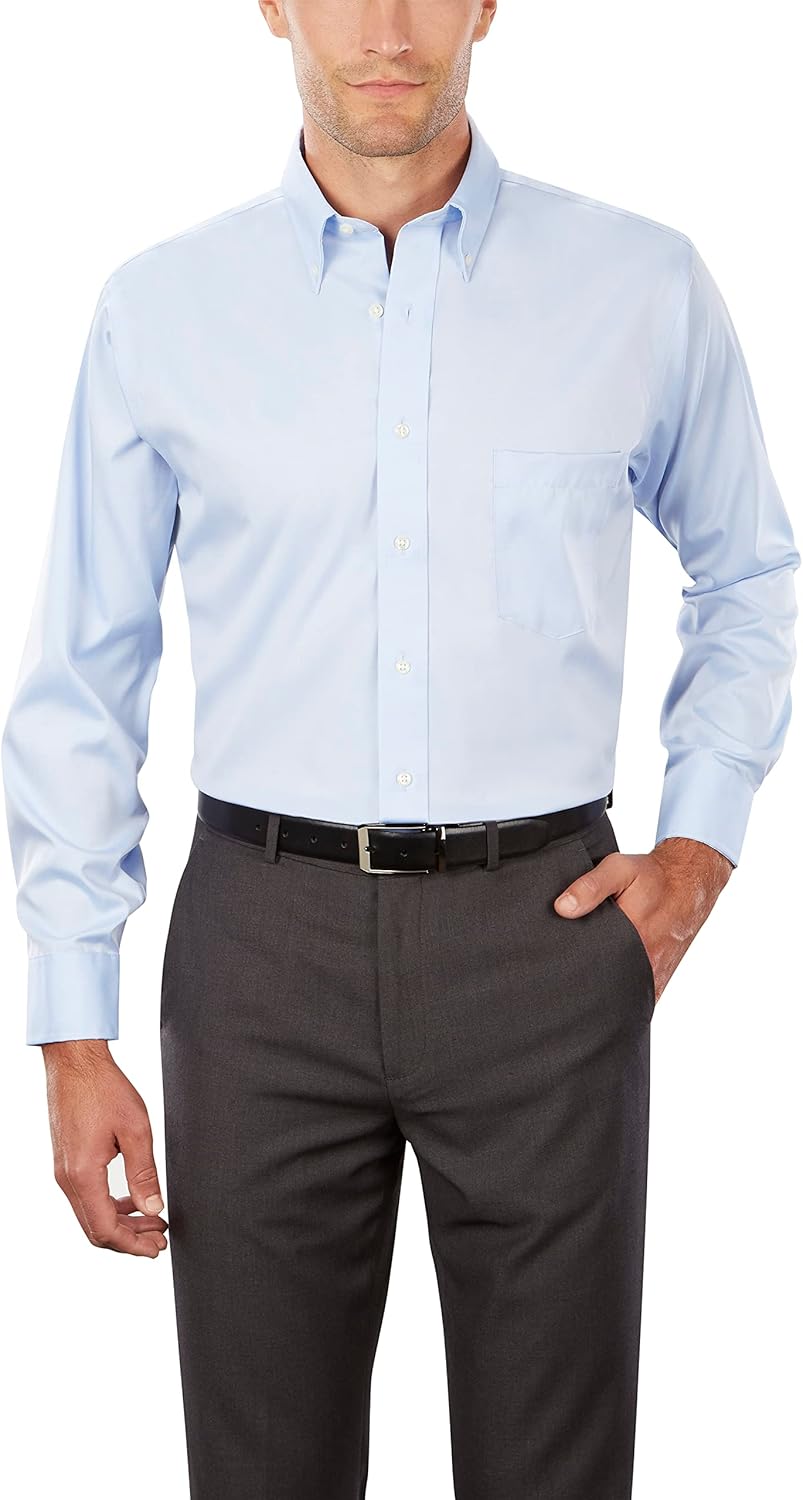 Van Heusen Men's Dress Shirt Regular Fit Non Iron Solid - Image 3