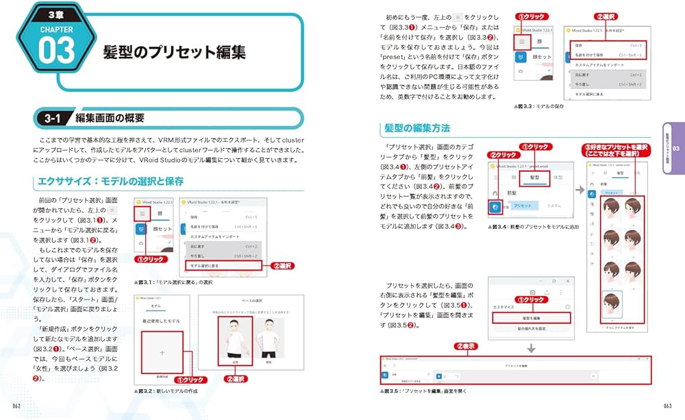 メタバースアバター作成バイブル VRoid Studioによるキャラクター作成