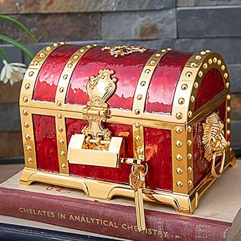 Amazon.co.jp: アンティーク 宝箱 鍵2本付き 収納ボックス