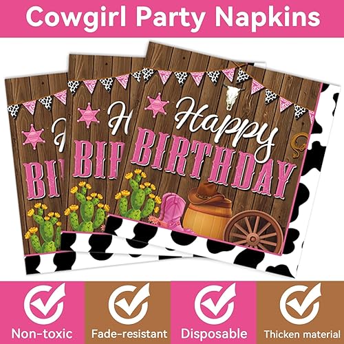 Miniatura 340 de 96 piezas de suministros de fiesta de cumpleaños florales de cumpleaños, platos de papel, servilletas, flores de oro rosa, decoraciones de fiesta