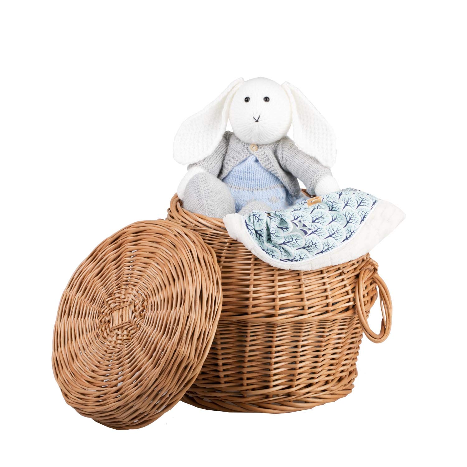 Cesto Portabiancheria con Coperchio Naturale Cesto Portabiancheria Vimini Fatto a Mano Cesti Biancheria Sporca 44x34 H52 (naturale)