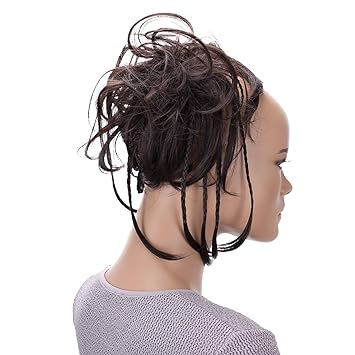 Chocobrown # 4 G2D: Prettyshop Hairpiece Hair Rubber Scrunchie Scrunchy Updos Voluminous Wavy Messy Bun Chocobrown # 4 G2D