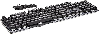 MSI Gaming Gear Backlit RGB LED Kailh Box White Mechanical Switches Anti Ghosting 104 Keys Brushed Aluminum Gaming Keyboard (Vigor GK50 Elite BW)