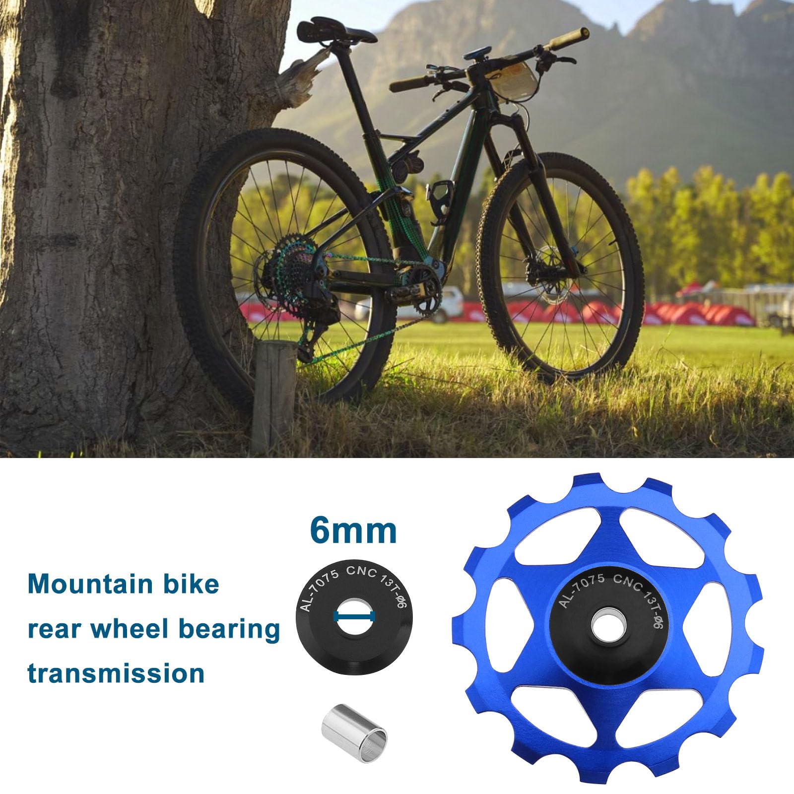 The Lord of the Tools 2PCS 13T Jockey Wheel Pulley Wheel Derailleur Pulley Compatible with Shimano Compatible with SRAM 8 9 10 11 12-Speed Derailleurs Blue