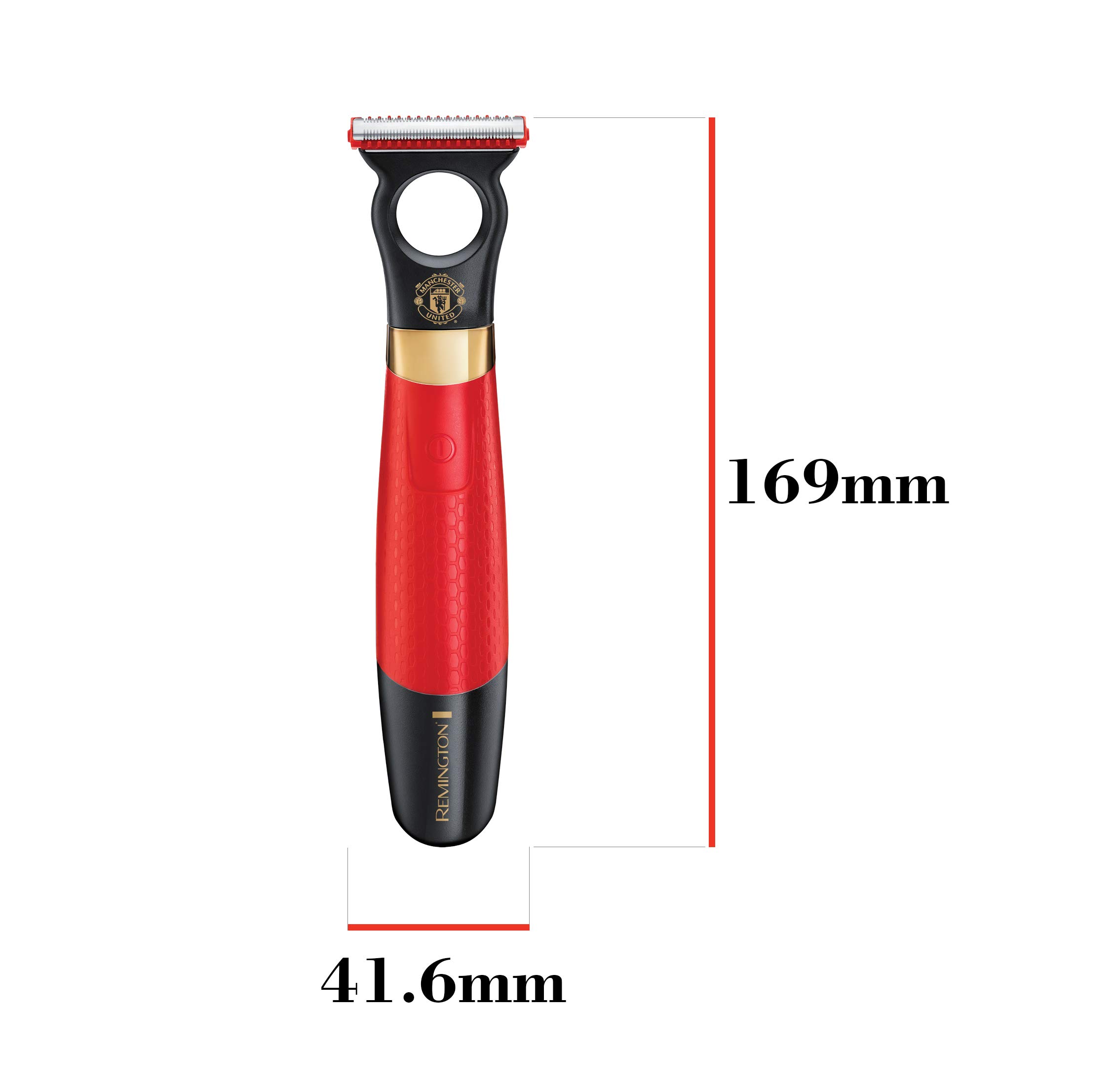 Remington Manchester United Durablade - Rasoio Elettrico Senza Fili, con Custodia, Colore: Nero e Rosso