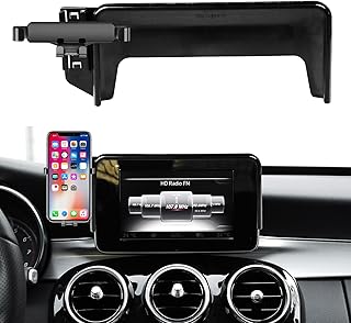 TTCR-II Compatible with Mercedes Benz W205 Mobile Phone Holder Fits Base for C Class W205 / GLC 2015-2018 Smartphone Holder 7 Inch Dashboard 360° Rotatable Adjustable GLC Mobile Phone Holder