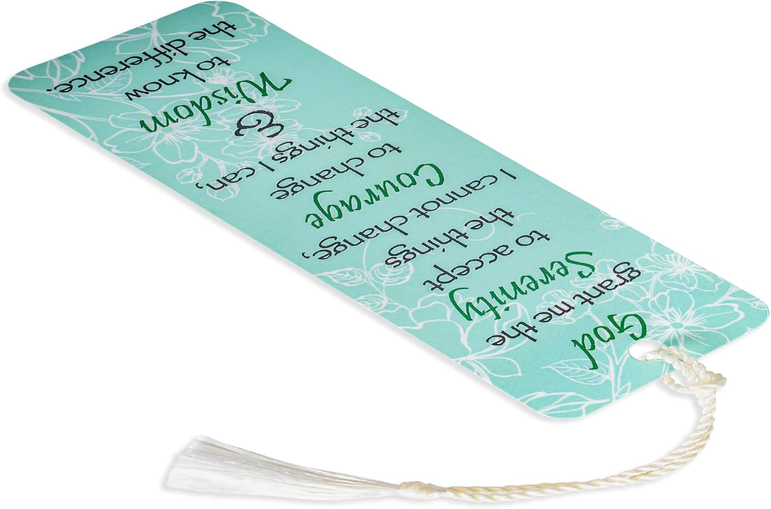 Serenity Prayer 2 x 6 Glossy Paper Bookmark with Tassel Pack of 12