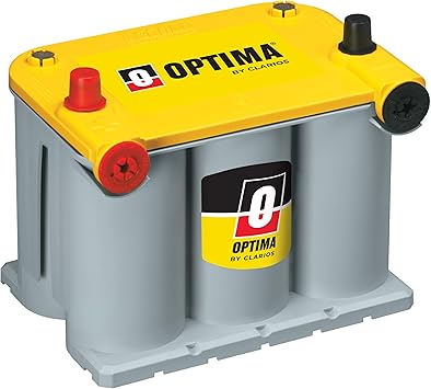 OPTIMA Batteries High Performance D75/25 YELLOWTOP Dual Purpose Sealed AGM Car, Truck and SUV Battery, 620 CCA, Dual Terminal, Maintenance Free, Versatile Mounting