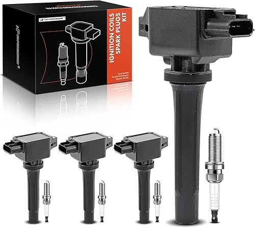 A-Premium Juego de 4 bobinas de encendido y bujías de iridio compatibles con Mazda CX-5 2013-2018, 3 2012-2019, 3 Sport 2014 2016-2018, 6 2014-2017,