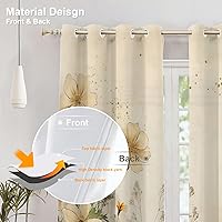 Vista 864 de Cenefas de cocina modernas con patrón de cobre marrón dorado para ventanas, cenefas opacas abstractas de marcas de arañazos y cortinas opacas