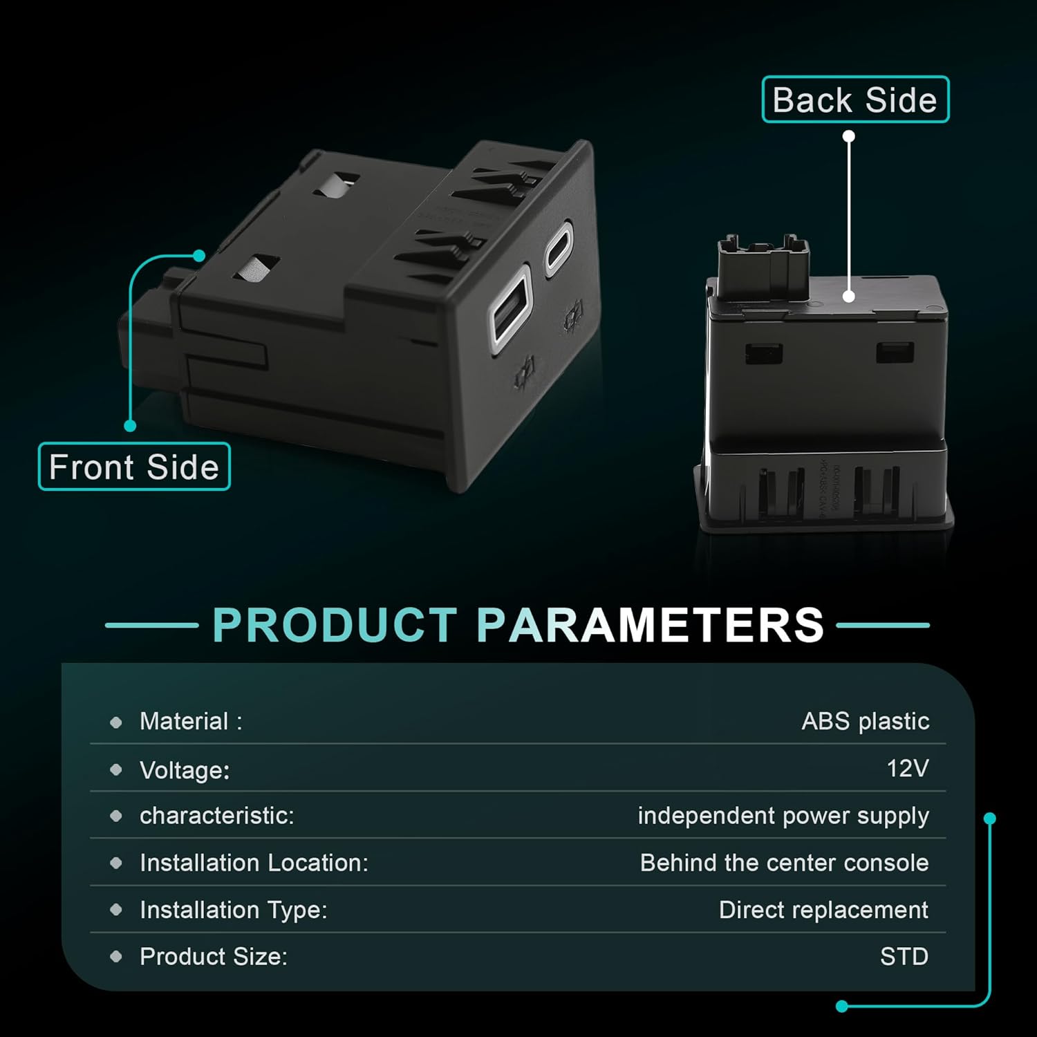 13525889 Console USB Connector Auxiliary Jack Adapter Compatible with Chevrolet Silverado 1500 2500HD 3500HD GMC Yukon