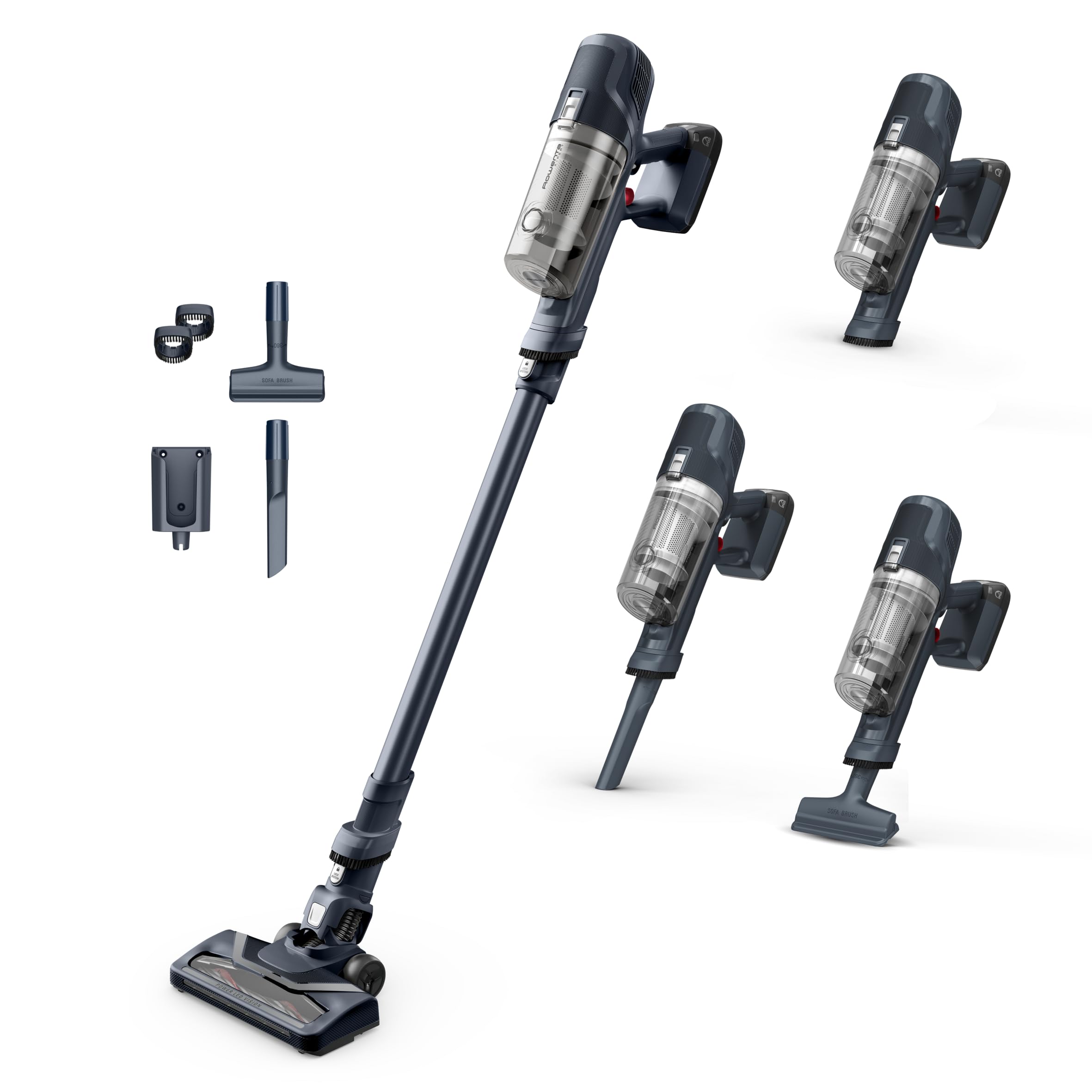 Rowenta X-Pert 6.60 Allergy, Aspirapolvere Senza Fili Potente, Scopa Elettrica Senza Fili con Contenitore Polvere da 0,55 L Facile da Pulire, Autonomia Fino a 45 Min, 100 W, RH6831EO