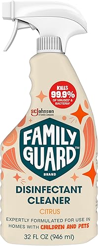 FAMILYGUARD Brand - Desinfectante en aerosol y limpiador multisuperficie, aerosol antibacteriano, formulado por expertos para uso en hogares con
