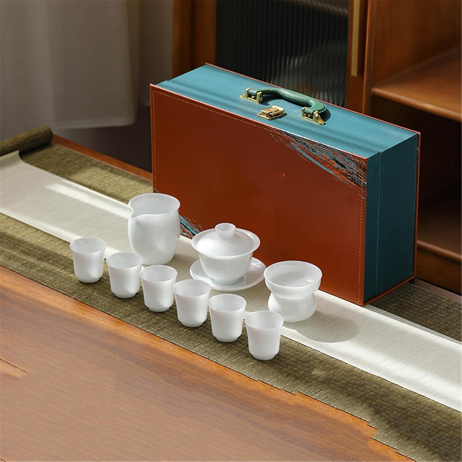 Purple Clay Tea Set - 1 Pot and 2 Cups Special for Parents-set1