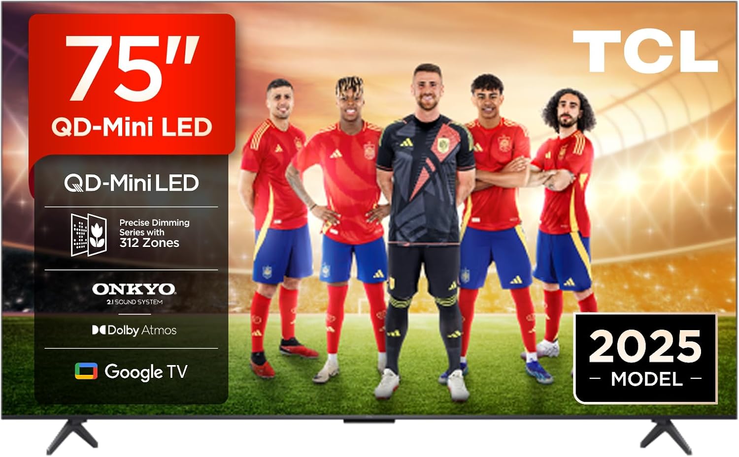 TCL 75Q6C Televisor 75 Pulgadas QD-Mini LED 4K Smart TV, 1000 nits, 144Hz Motio…