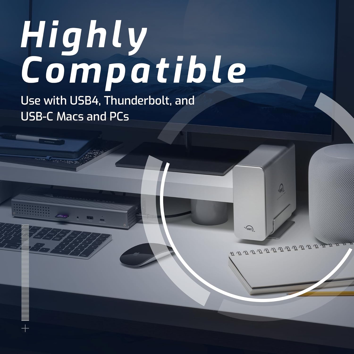 OWC Express 4M2 Four-Slot USB4 (40Gb/s) RAID Storage Enclosure for NVMe M.2 2230/2242/2280 SSDs (Enclosure Only) - Image 4