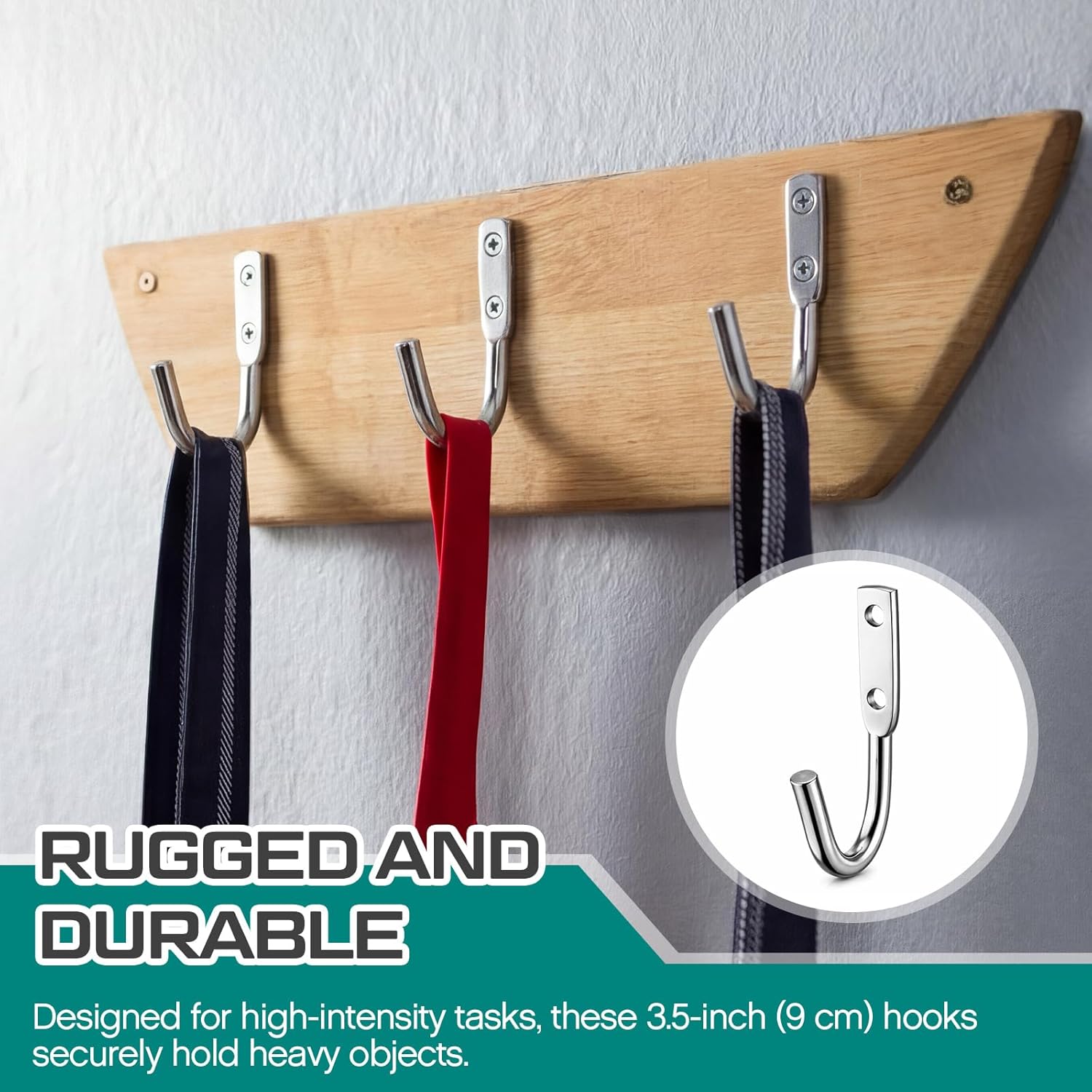 Hicarer 20 Pack 3-1/2 Inch Tarp and Rope Hook Bulk Zinc Plated J Hooks for Hanging
