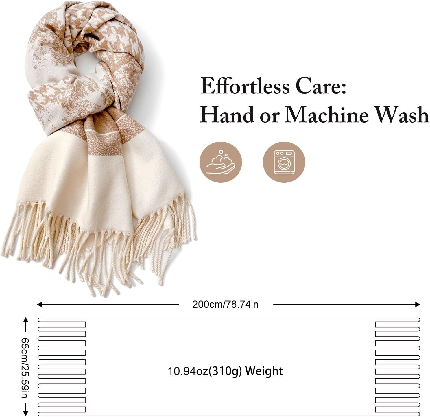 zero season Women's Printed Pashmina Shawl Wrap – Cashmere Feel Scarf Large Blanket Cape for Evening, Travel & Holiday Gifts - Image 6