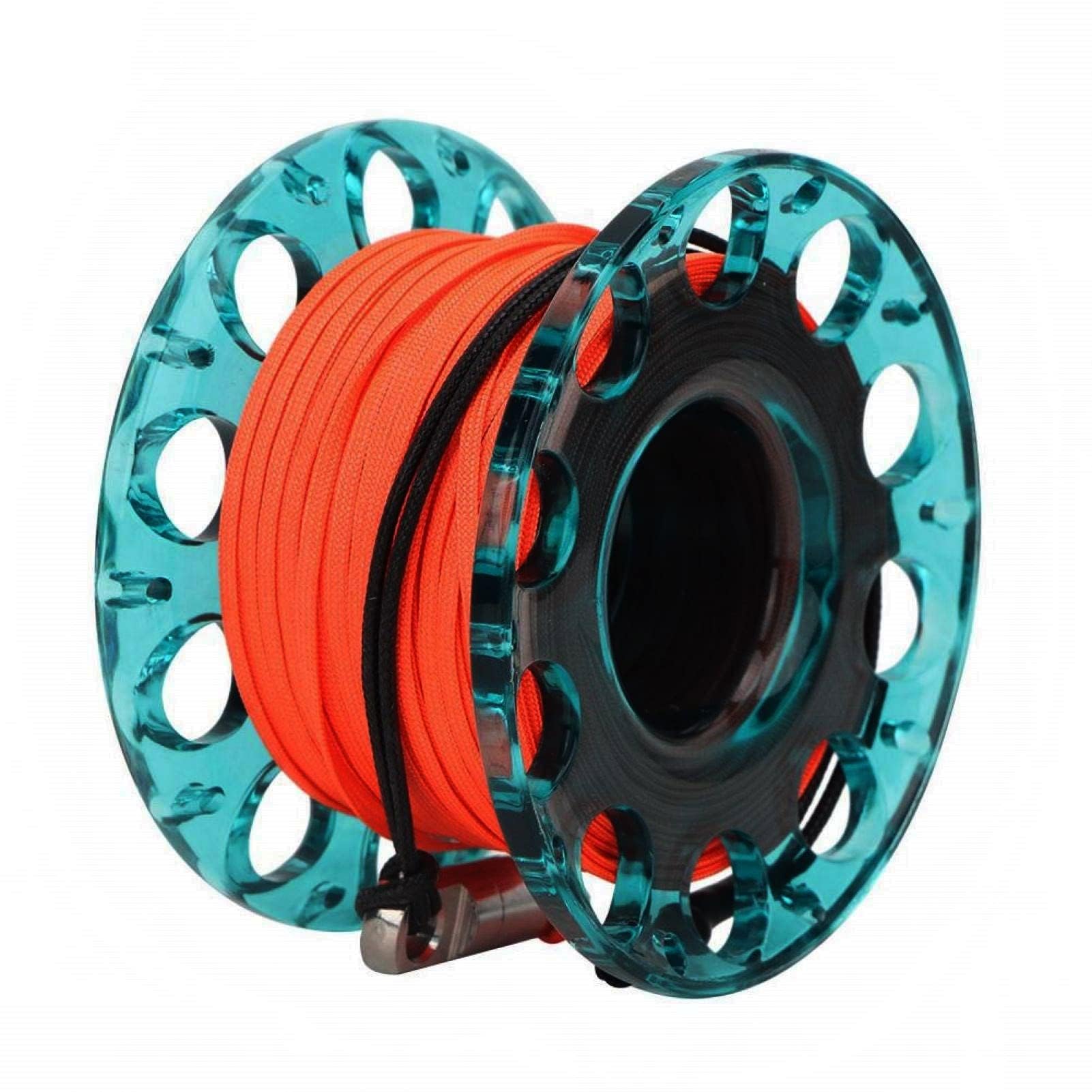 Bobina per dito da immersione, 30 m, in plastica resistente per immersioni subacquee per immersioni subacquee, 4 colori (ruota blu)