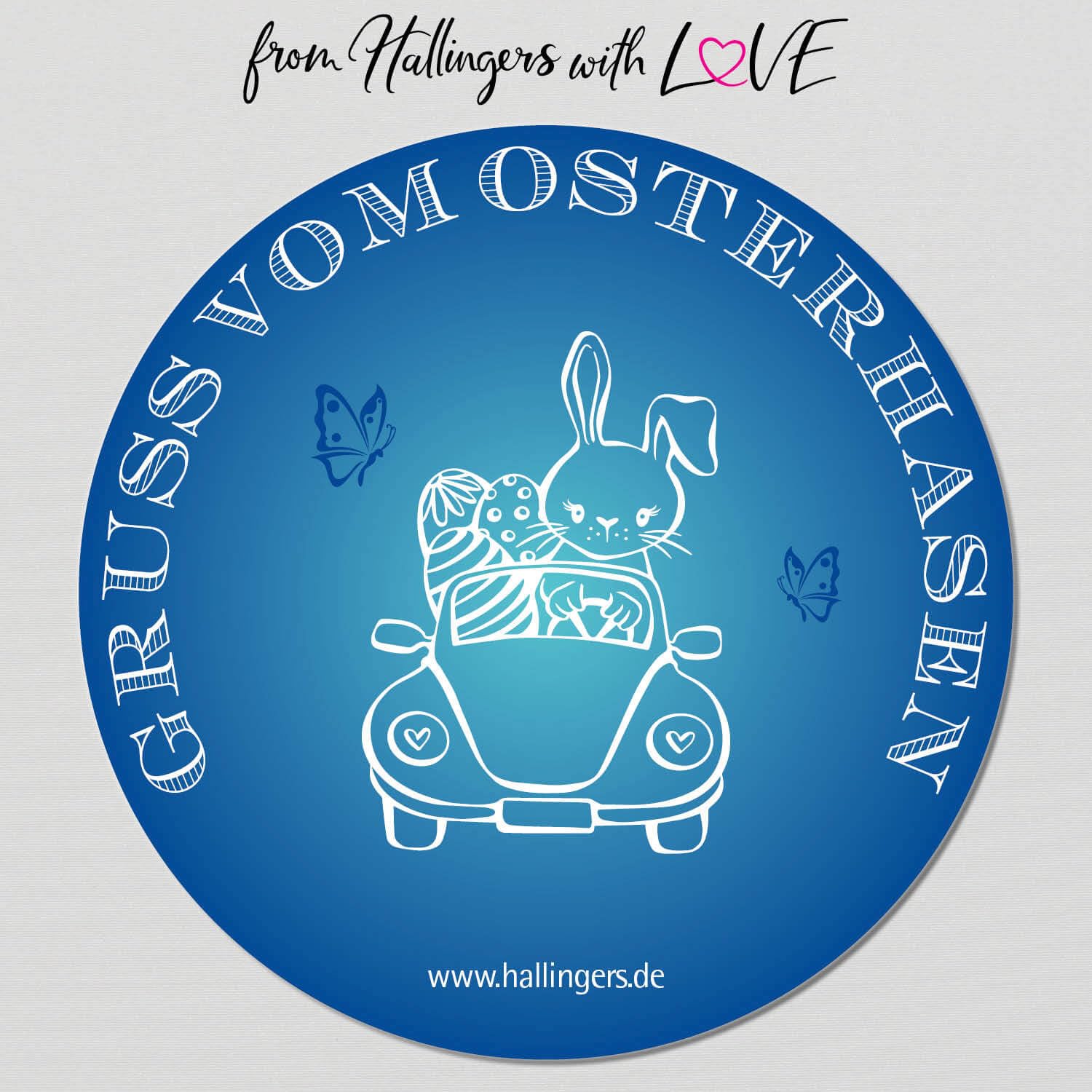 Hallingers Genuss Manufaktur Feinkost Oster-Geschenk-Set - XXL-Wundertüte "Gruß vom Osterh..." großes Osternest Ostertafel, Biergelée, Likör & Osterei-Gewürz, Ostern Körbchen für Frauen Männer