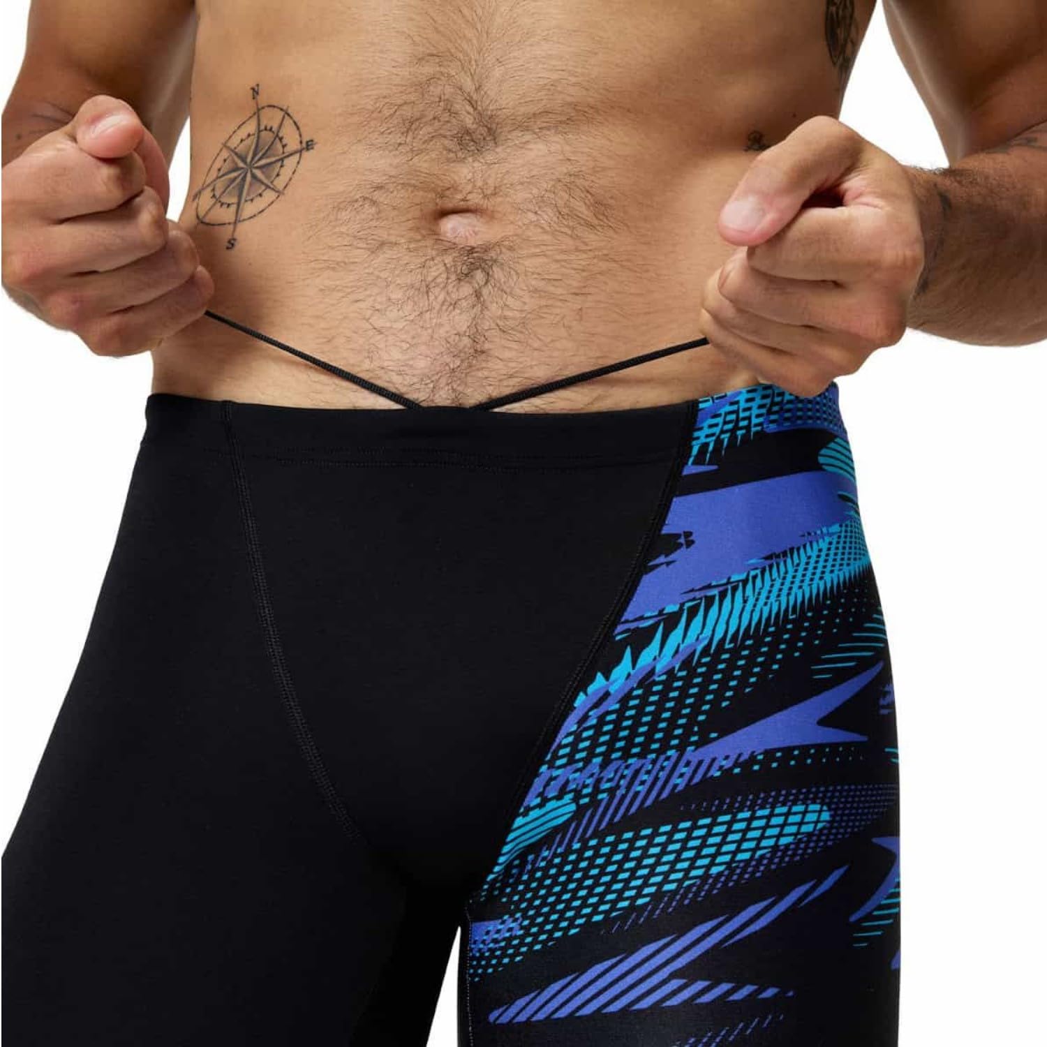 Speedo Jammer Hyperboom V-Cut dla mężczyzn, szybkoschnący, trening, fitness, odporny na działanie chloru (1 szt.)