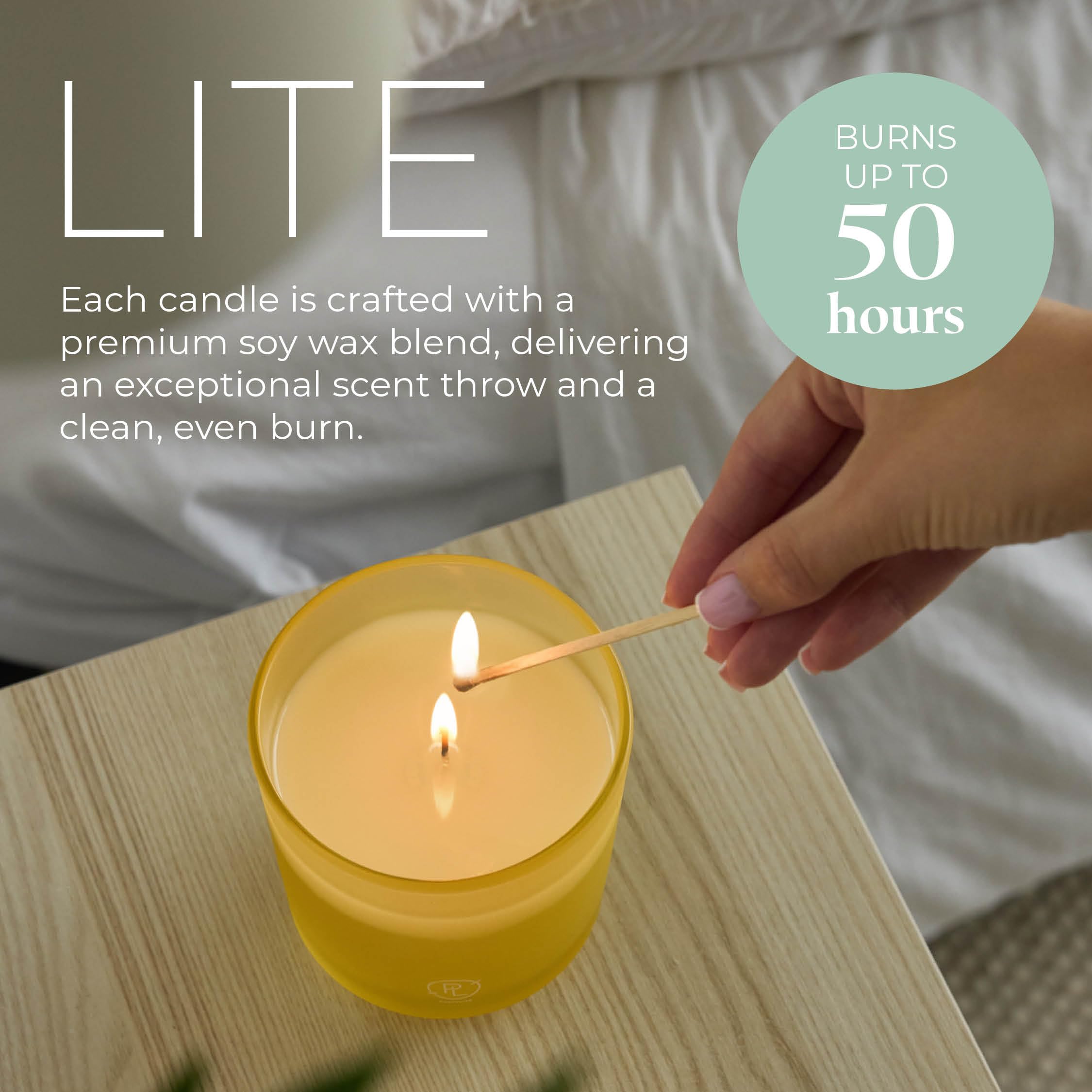 PartyLite Bougie parfumée rechargeable en pot, ambre et patchouli fumé avec parfum de lavande, aromathérapie à mèche unique avec 45 à 50 heures de combustion, idéale pour la décoration de la maison,