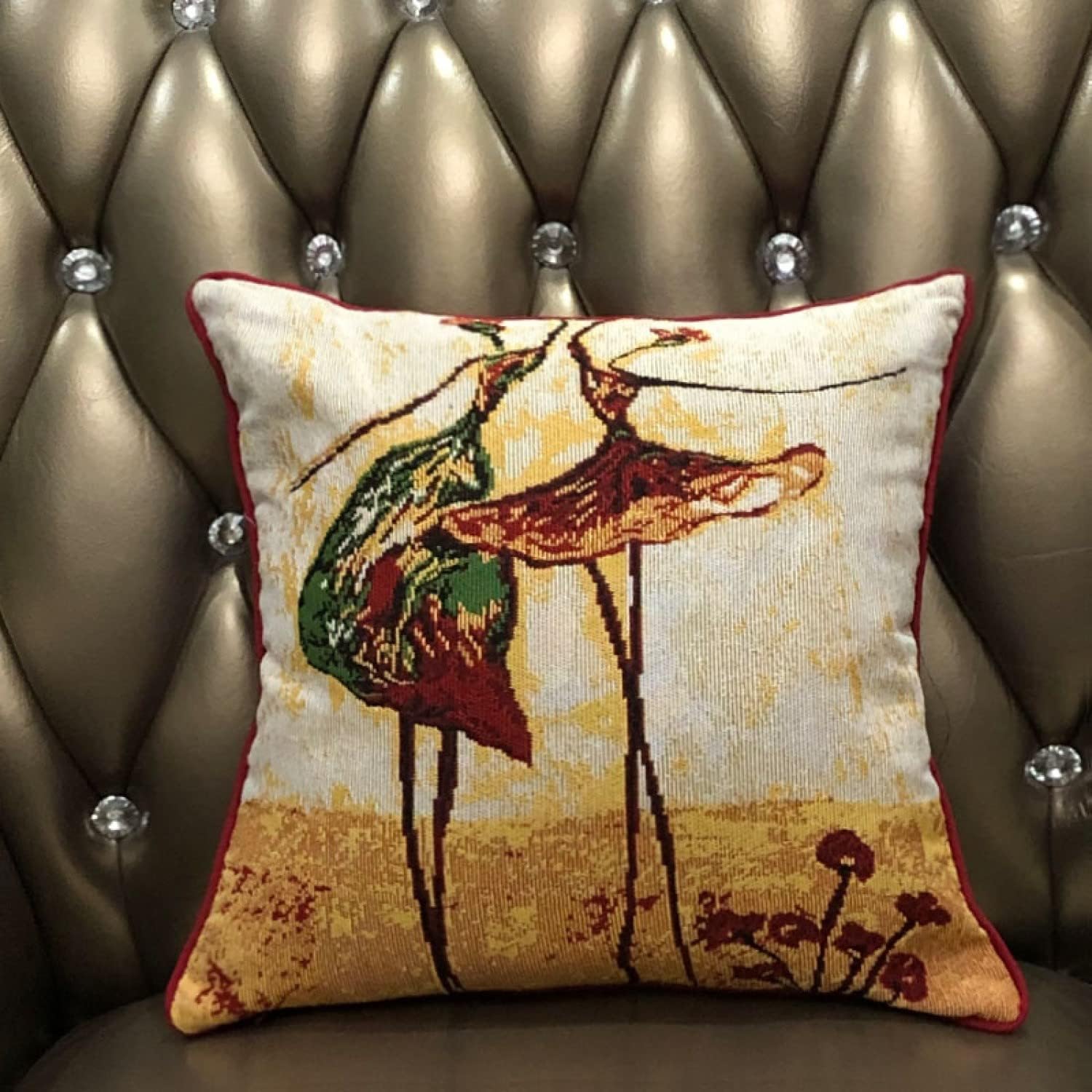 Tache Abstract Throw Pillow Cover Ballet Dancers Ballerina Art Beige Woven Pillow Cover - Vintage Tapestry Living Room Couch Chair Cushion Cover - 2 Pieces, 16 x 16 inches
