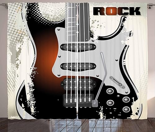 Ambesonne - Cortinas multicolores