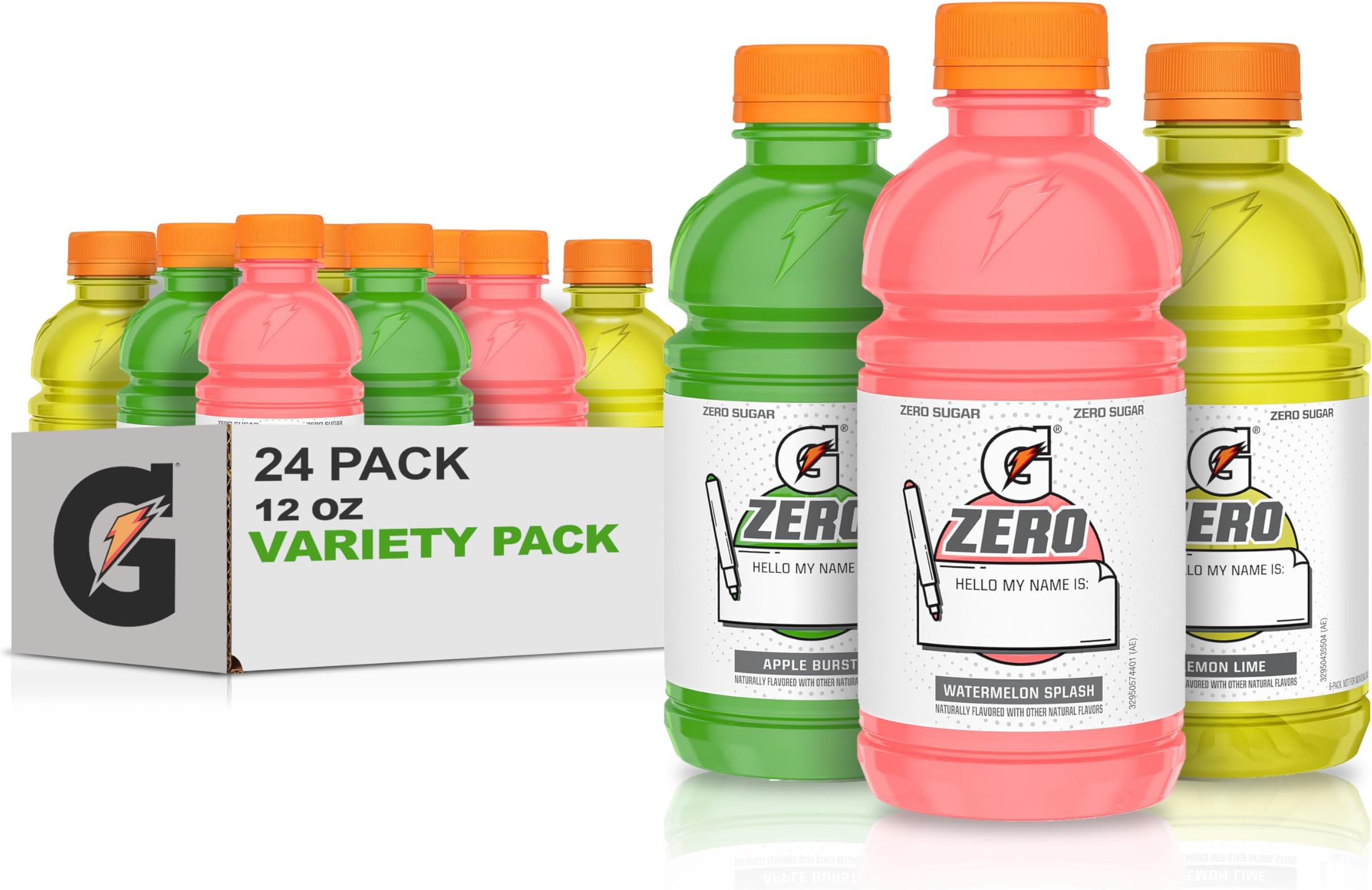 Zero Kids Variety Pack, (Apple, Watermelon, Lemon Lime), 12 Fl Oz (Pack of 24)