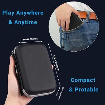 Astarama Hard Carrying Case Compatible with R36S/R36 PRO/R40S PRO Handheld Game Console, Storage Holder EVA Bag for 3.5 inch Portable Game Console Accessories All in One Travel Storage Case