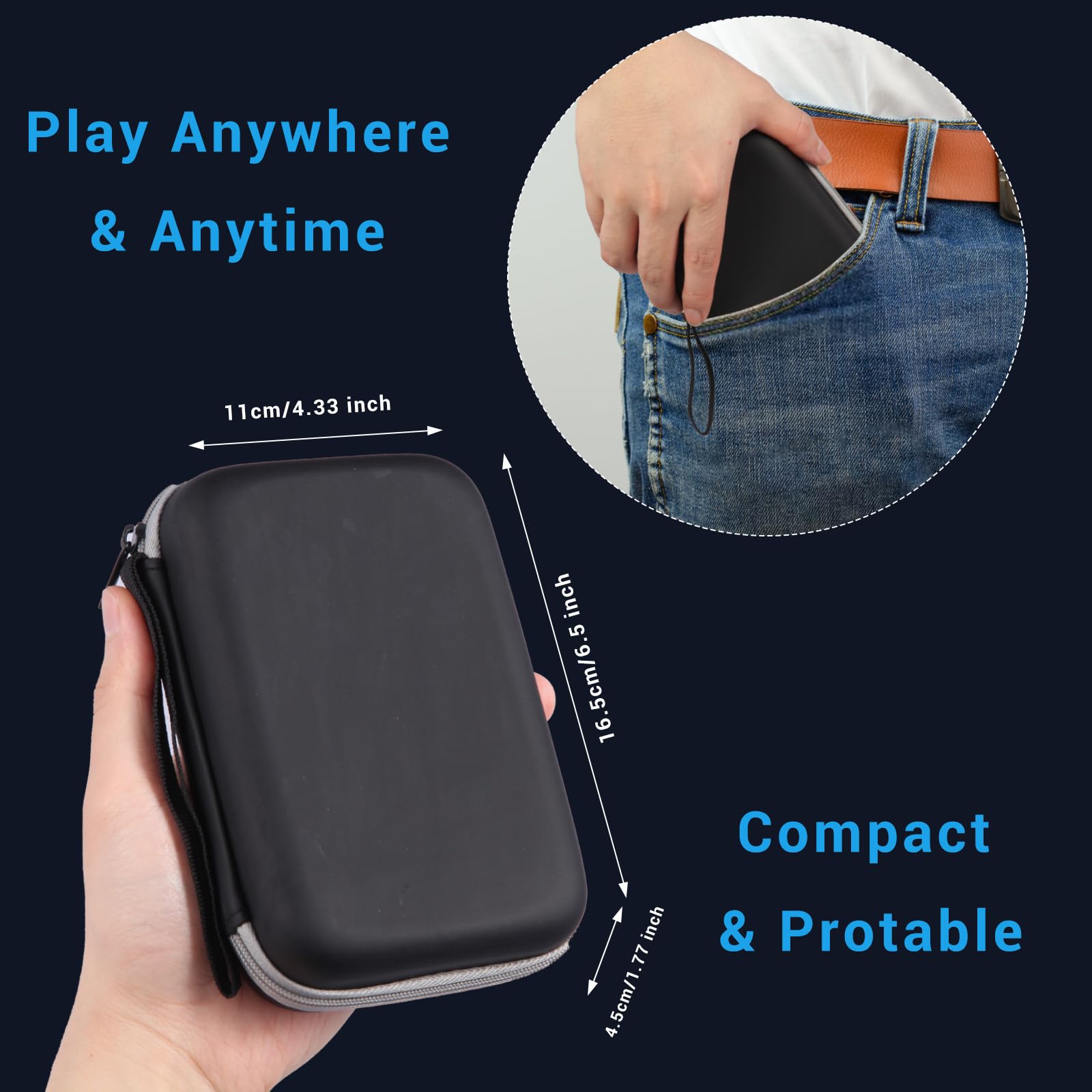 Custodia rigida per il trasporto compatibile con la console di gioco portatile R36S/R36 PRO/R40S PRO, borsa portaoggetti in EVA per accessori per console di gioco portatili da 3,5 pollici
