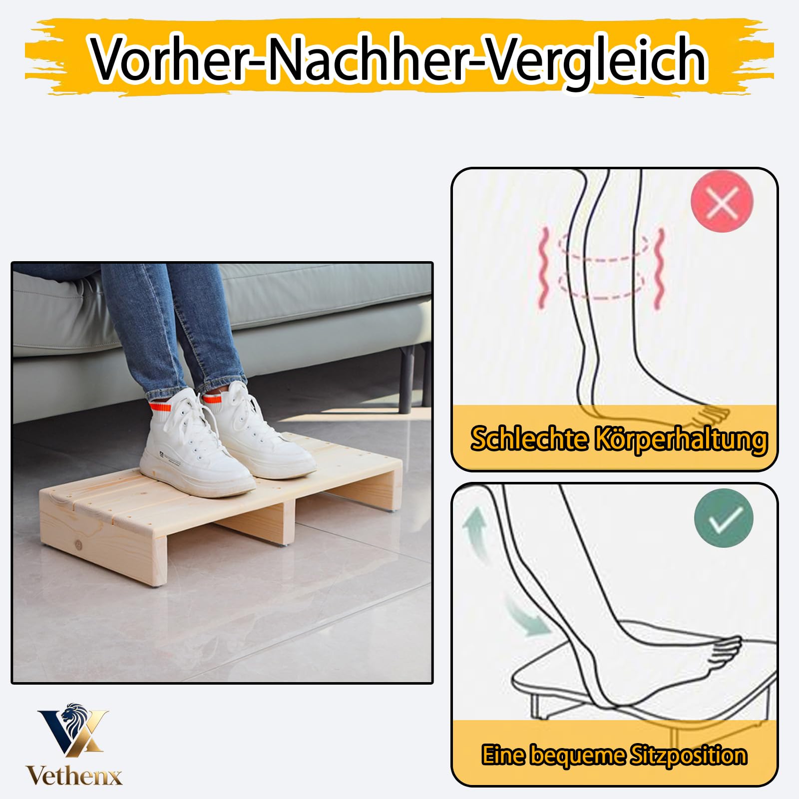 Bett Schritte für hohe Betten für Erwachsene,Tragbare Steighilfe Treppen Stufe,Tritthocker aus massivem Holz,Starke Tragfähigkeit,Keine Montage erforderlich ideal für ältere Menschen（100×30×15）