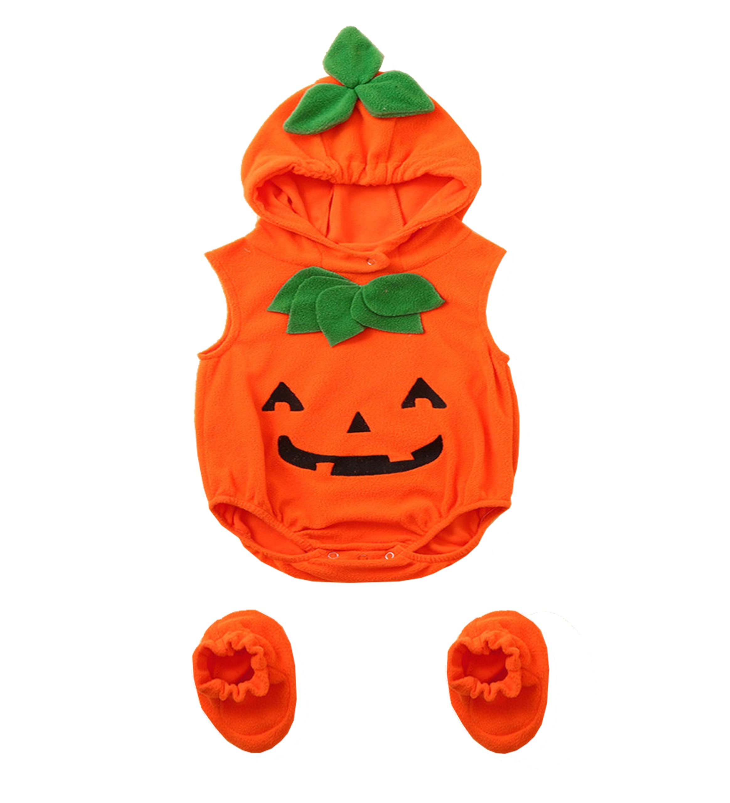 Likpoja Men's Pumpkin Romper H Newborn Baby Boys Girls My 1St Halloween Outfits One-Piece Halloween Clothes Pumpkin Rompers For 0-36 Months Infant Toddler Bodysuit Jumpsuit(,3-6 Months)