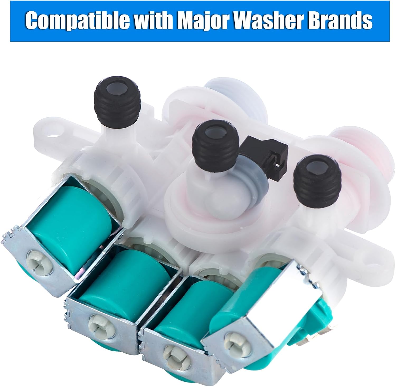 W11165546, W11096267 Washer Water Inlet Valve, Compatible with may-tag, whirlpool, ken-more Washing Machine, Replaces 33090105, W10758828, W10599423, W10839828, W11165546VP, AP6284346