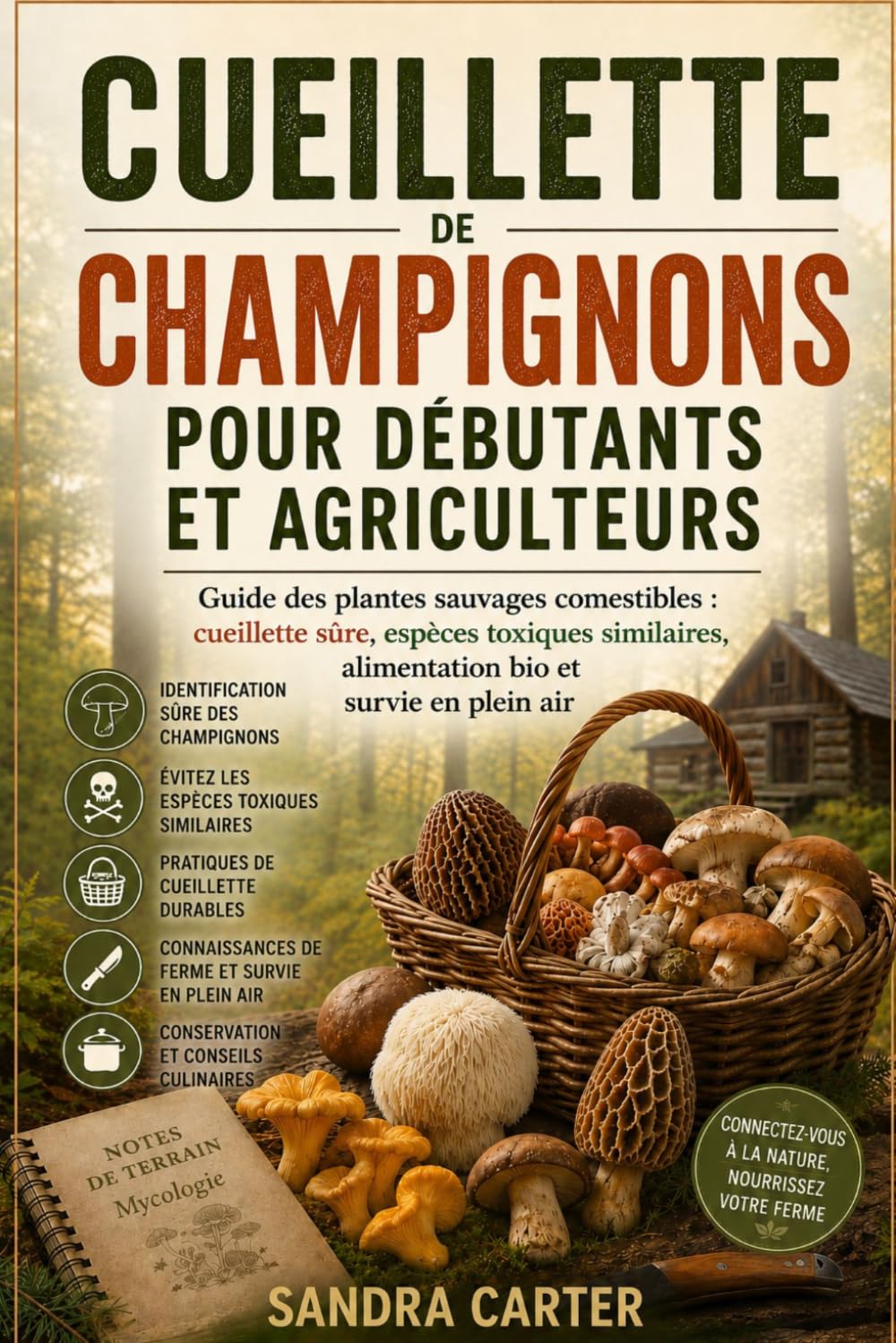 Cueillette de champignons pour débutants et agriculteurs: Guide des plantes sauvages comestibles : cueillette sûre, espèces toxiques similaires, alimentation bio et survie en plein air