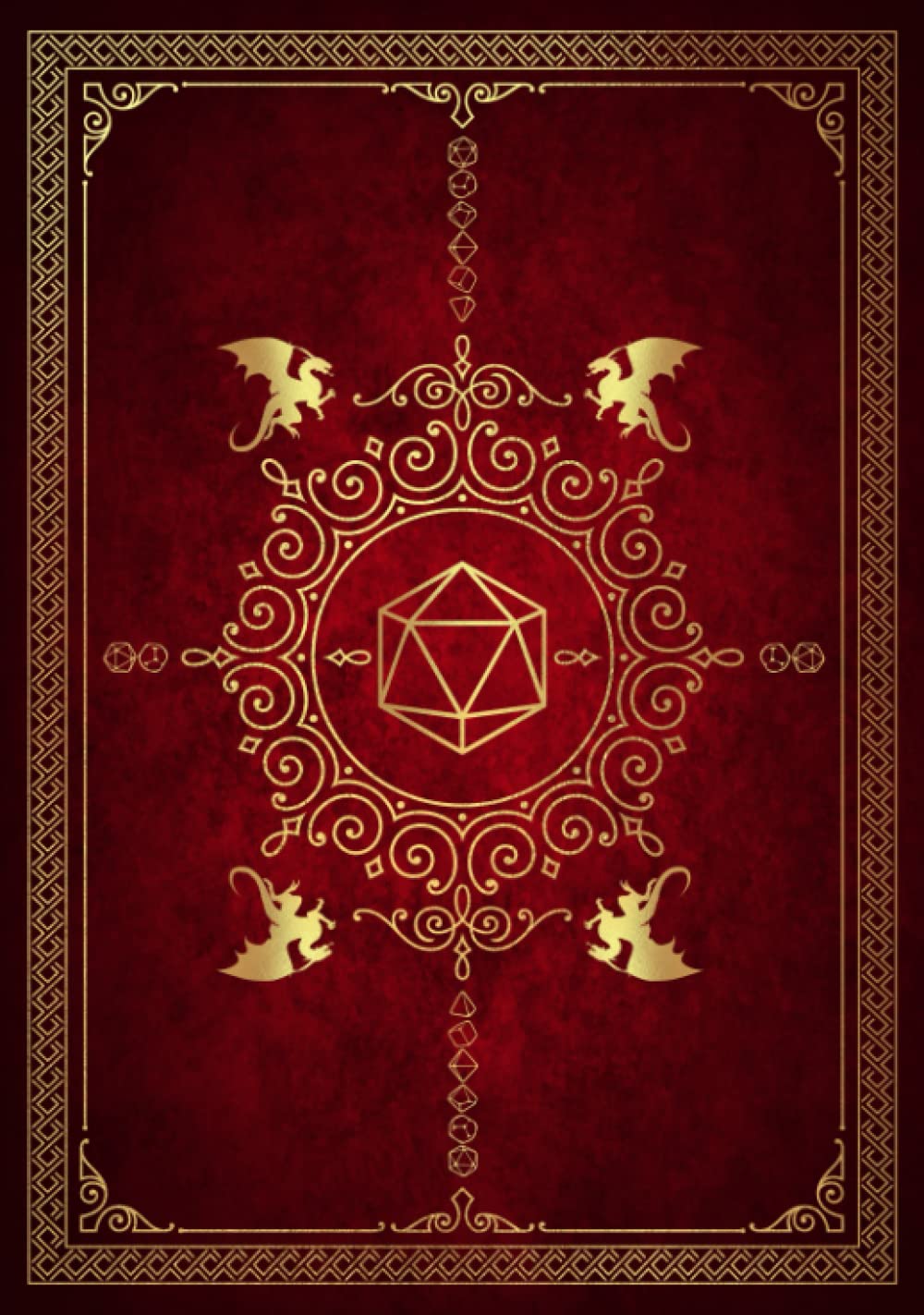 Rpg Character Journal: Campaign & 5e Character Record Keeping Red Vintage Cover Design