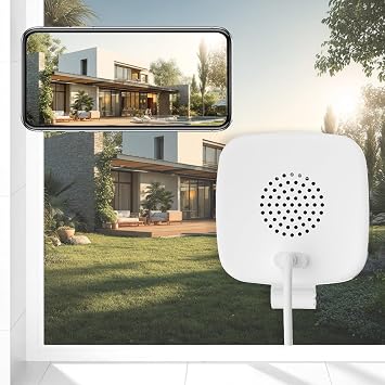 2K Window Camera,2.4GHz WiFi Indoor Camera for Home Security Baby/Pet/Nanny,4/7 Recording&Night Vision,Quick Install for iOS,Android Phone APP 1 Pack