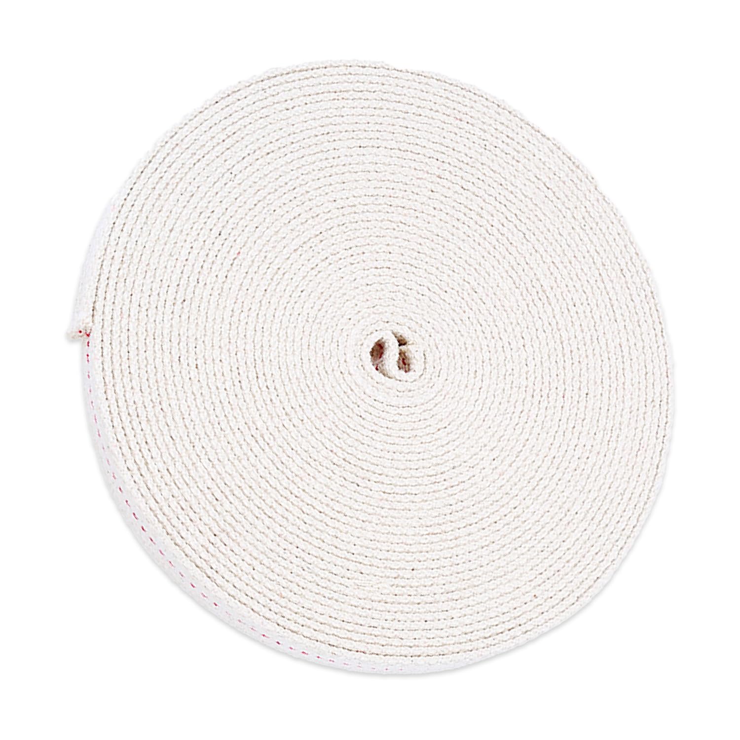 20mm Flat Wide Cotton Lantern Wick,6.5 Feet Long, with Red Stitch,Ideal for Kerosene Burner Lighting