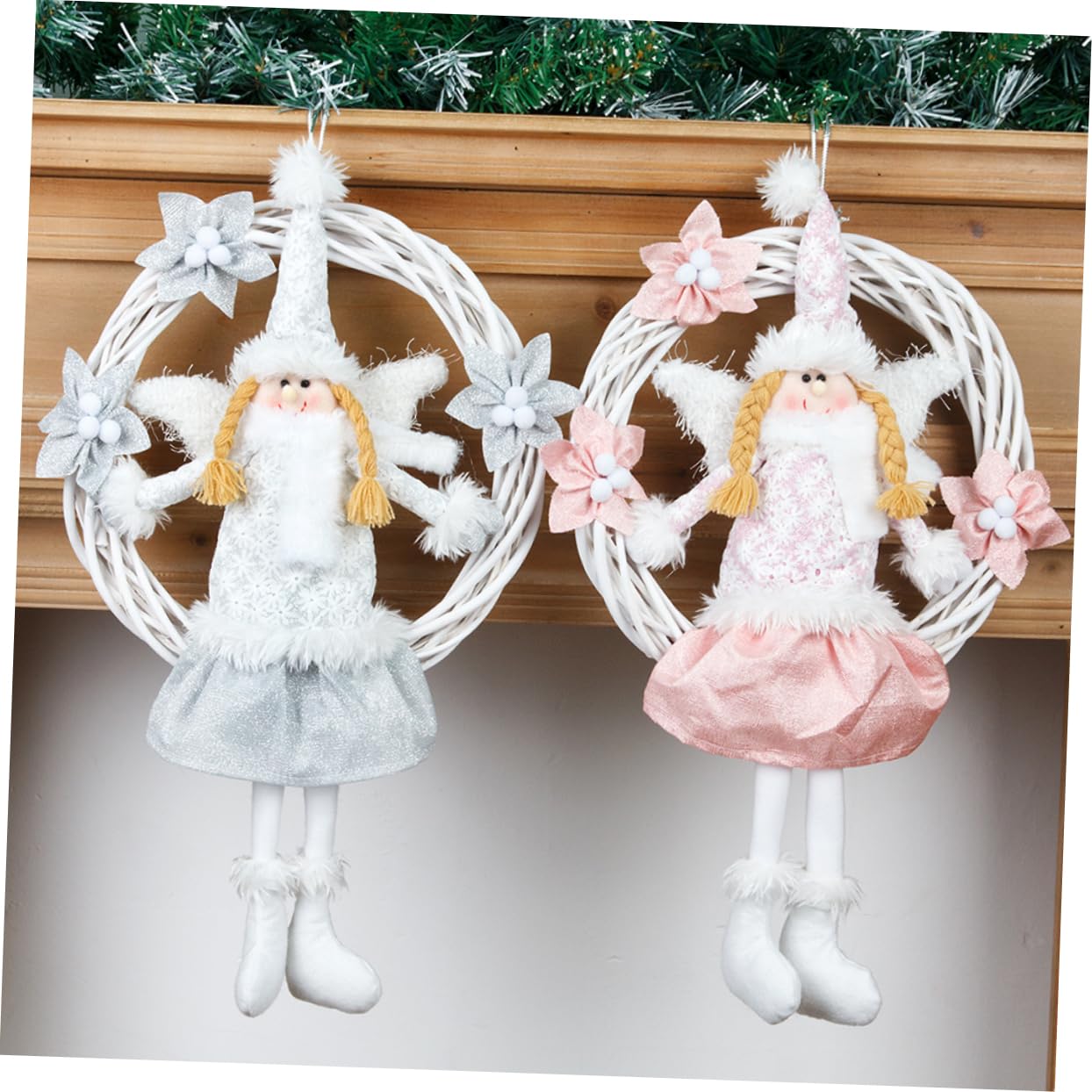 Navideña de Ángel con Forma de Ideal para Decorar Puertas Y Fiestas.
