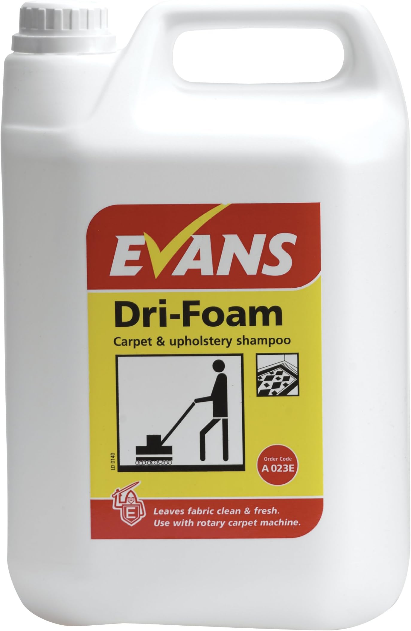 Evans Vanodine Dri-Foam Carpet & Upholstery Shampoo 5ltr