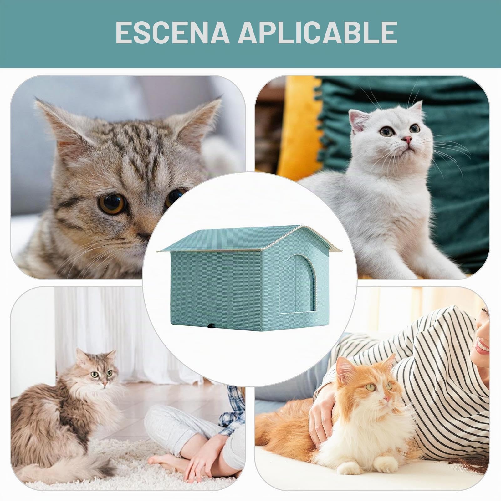 Casa Helada para Perros, Enfriador Cerrado, Refugio Aislado para Todas Las Estaciones, diseño cómodo Transpirable, refrigeración para Mascotas para Perros y pequeños, medianos y Grandes