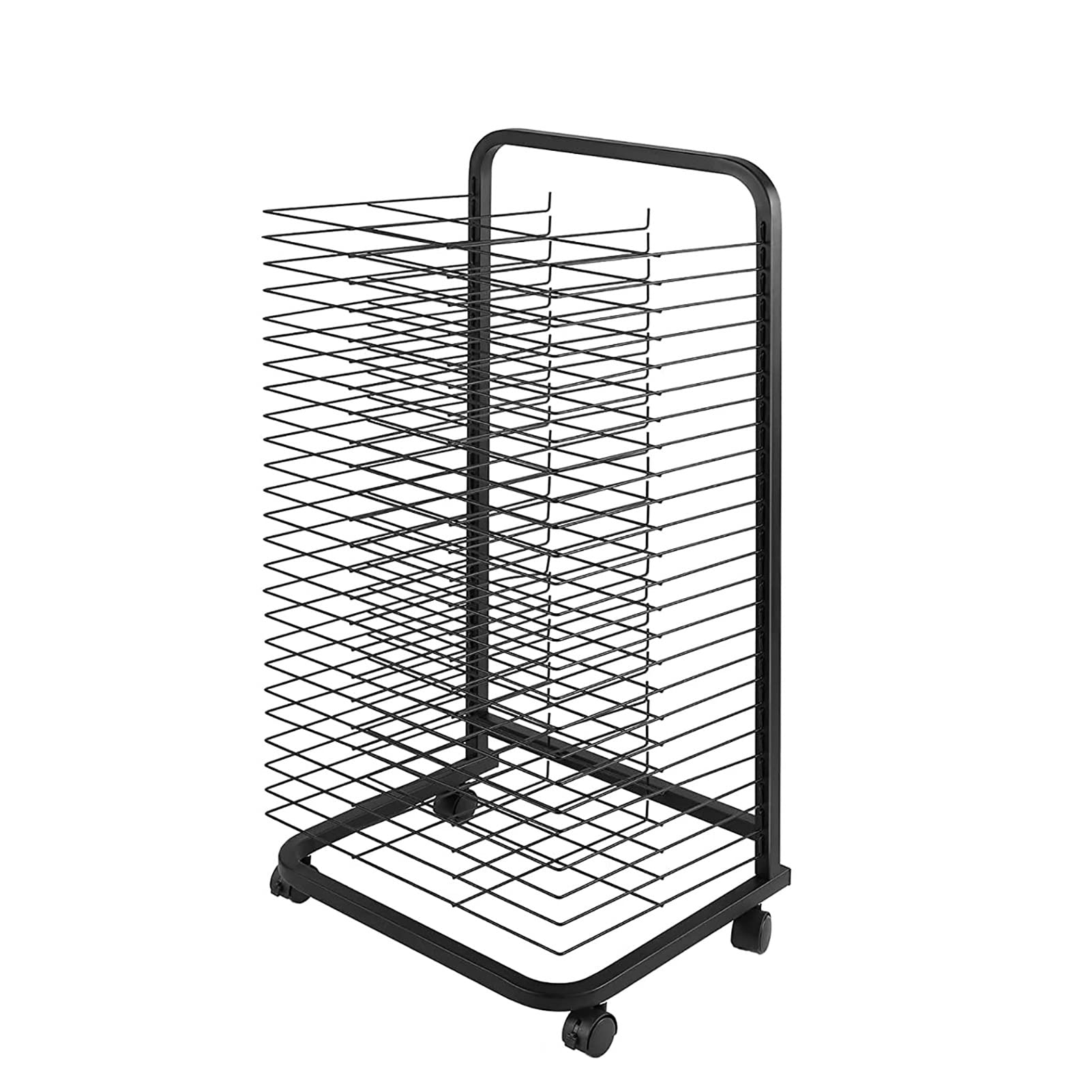 Aioneer Wire Art Drying Rack, Flexible Shelf Mobile Cart for Classroom Painting Crafts Artwork Canvas Storage, 3 Sizes/20 Shelves