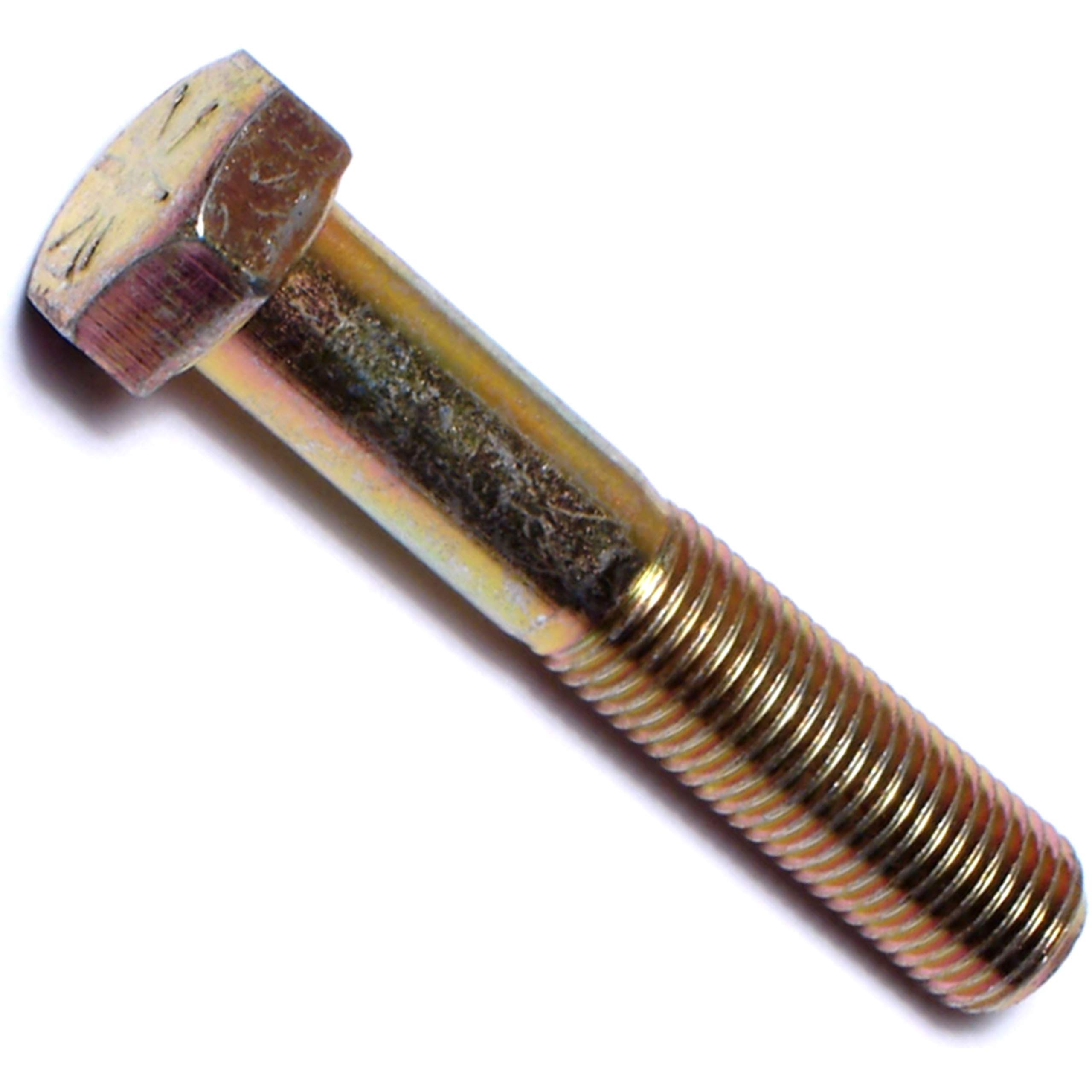 Hard-to-Find Fastener 014973252625 Grade 8 Fine Hex Cap Screws, 3/8-24 x 2, Piece-5 , yellow