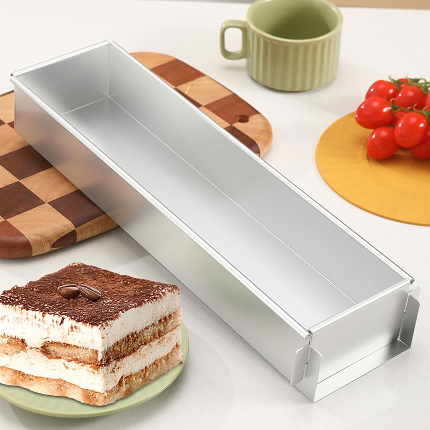 bakeware sets Rectangular Box Cheese Baking Tray Multifunctional Loaf Tray for Baking Refrigerating and Freezing Cakes Making Molds