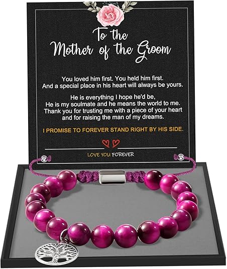Stocking Stuffers for Teens, Christmas Gifts for Mom from Daughter Beaded Bracelets for Women Teen Girl Gifts Adjustable Charm Link Bead Birthday Graduation Gift for Her Girlfriend Sister