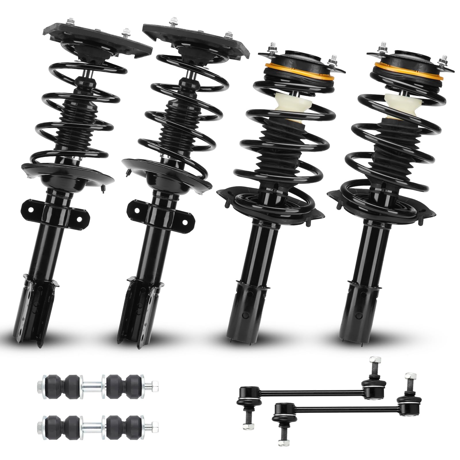 AutoShack Complete Strut & Coil Spring Assembly – Front & Rear Set (4-PC) For 2005-2009 Buick Allure/LaCrosse, 2004-2005 Chevy Impala - View #2