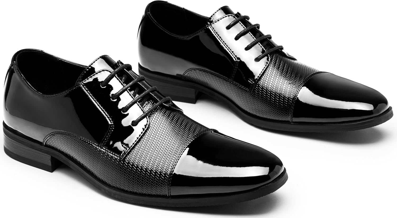 Jousen Mens Dress Shoes Tuxedo Patent Oxford Classic Comfortable Dress Shoes for Men - Image 5