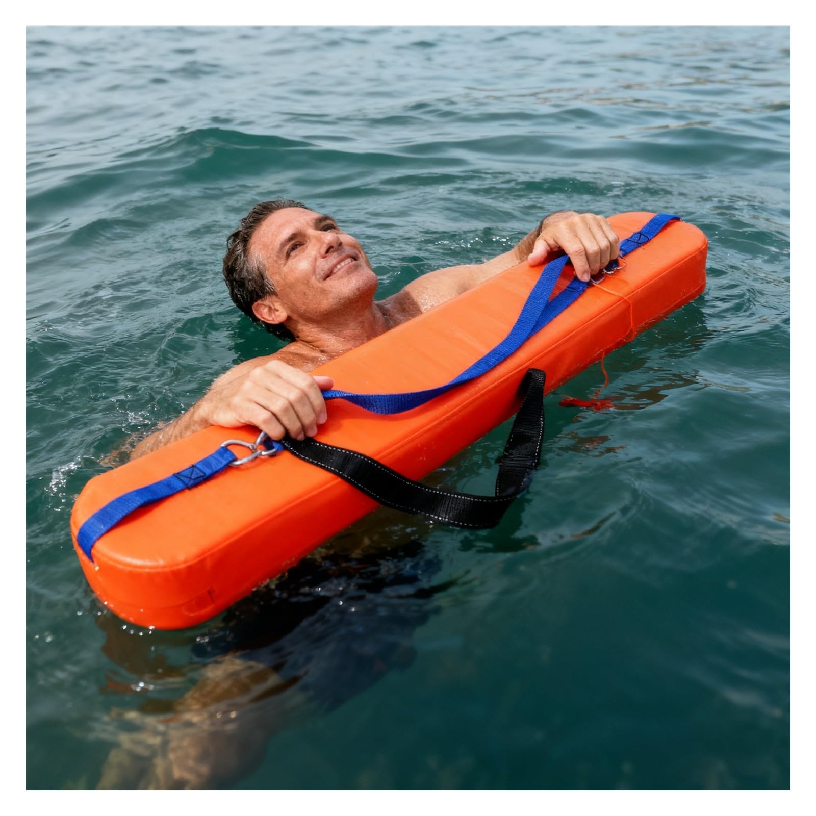 schwimmboje Rettungsschlauch 2 Stück Salvavidas Rettungsring, 100/123 cm biegsame Schwimmboje mit verbesserter Schnallenbefestigung und Pfeife, Notfall-Schwimmhilfe(2 pcs Orange,123x15cm/48.4x5.9in)